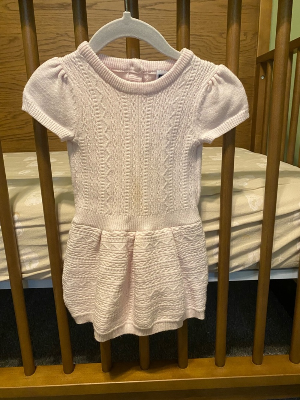 Janie and Jack Light Pink Knit Baby Dress